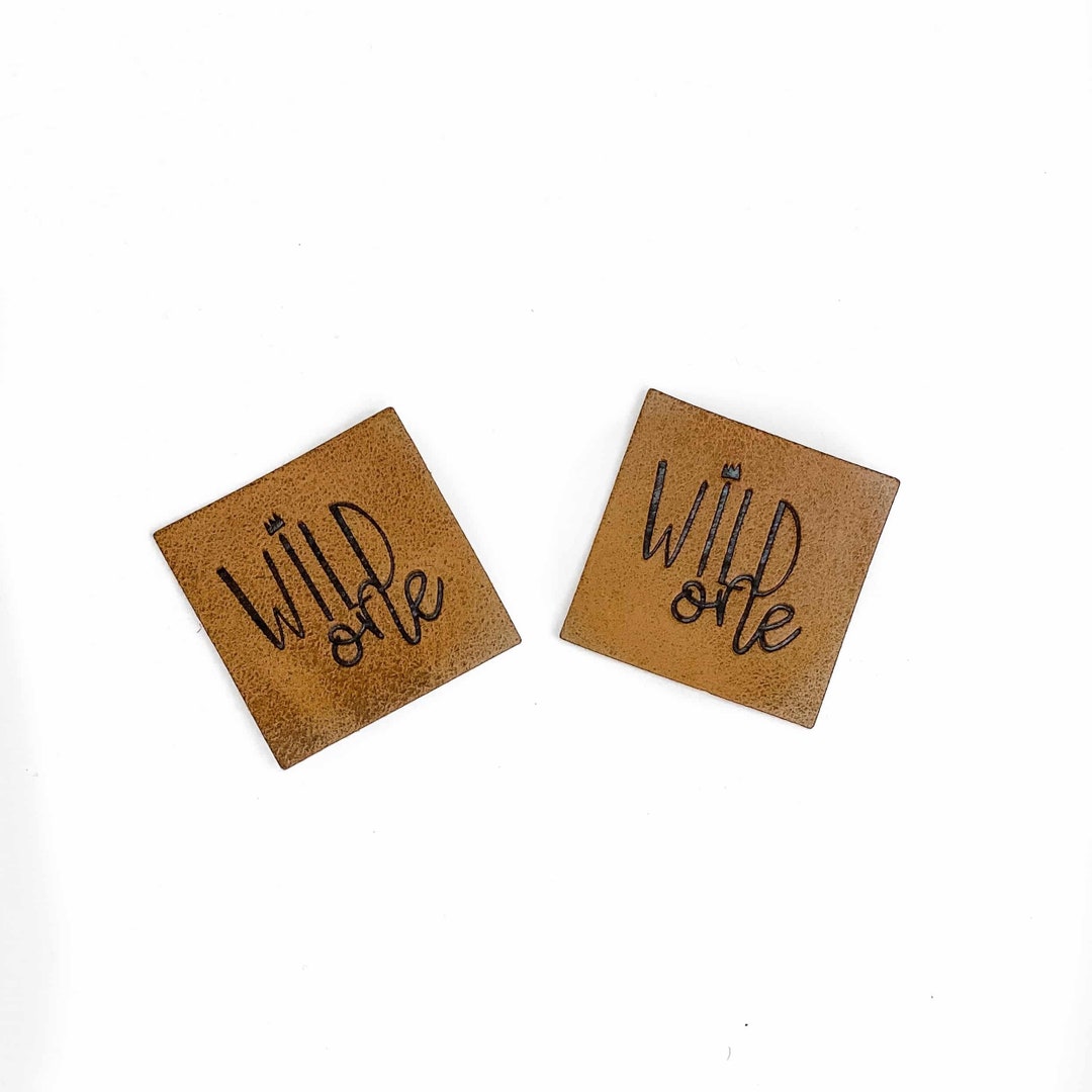 5 Faux Leather Labels Wild One Etsy