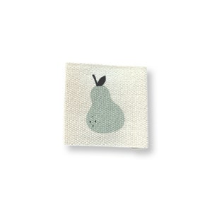 5 Cotton Labels Pear
