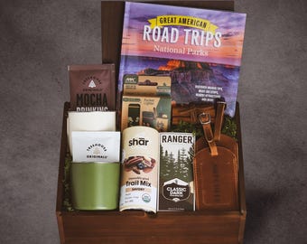 Personalized New Adventure Gift | Outdoor Gift Box | Unique Engagement & Wedding Gift for Couples | Road Trip National Park Gift