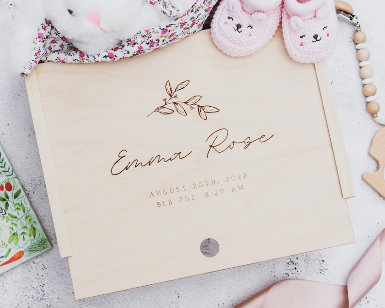 Baby Girl Keepsake Box Baby Treasure Box Personalized New Etsy