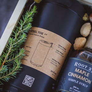 Personalized Coffee Gift Set | Coffee Lover Gift w/ French Press, Artisan Beans & Engraved Wooden Box | Corporate Gift | Client Thank You image 9