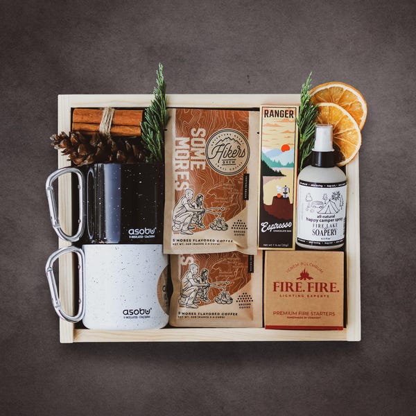 Luxury Camping Gift Box – Personalized New Adventure Gift for Engagement and Wedding | Outdoor Gift Box For Couple