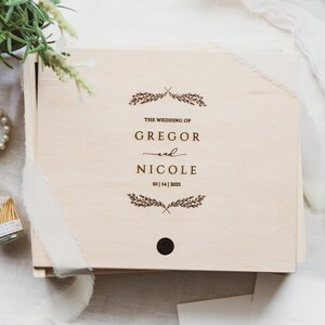 Personalized Wedding Memory Box, Gift For The Couple, Bridal Gift Box, Engagement Gift, Wedding Gift, Handmade Custom Engraved Wooden Box
