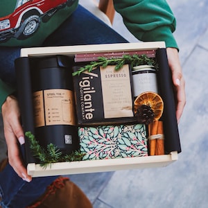 Personalized Coffee Gift Set, Unique Gift Box With Coffee Press, Coffee Lover Gift, Corporate Gift, Client Thank You Gift, Housewarming Gift