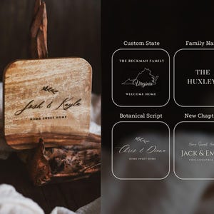 Caja de lujo personalizada para inauguración de casa: café artesanal, caja de regalo de madera grabada a medida con manta / Regalo para nuevo hogar / Regalo inmobiliario imagen 9