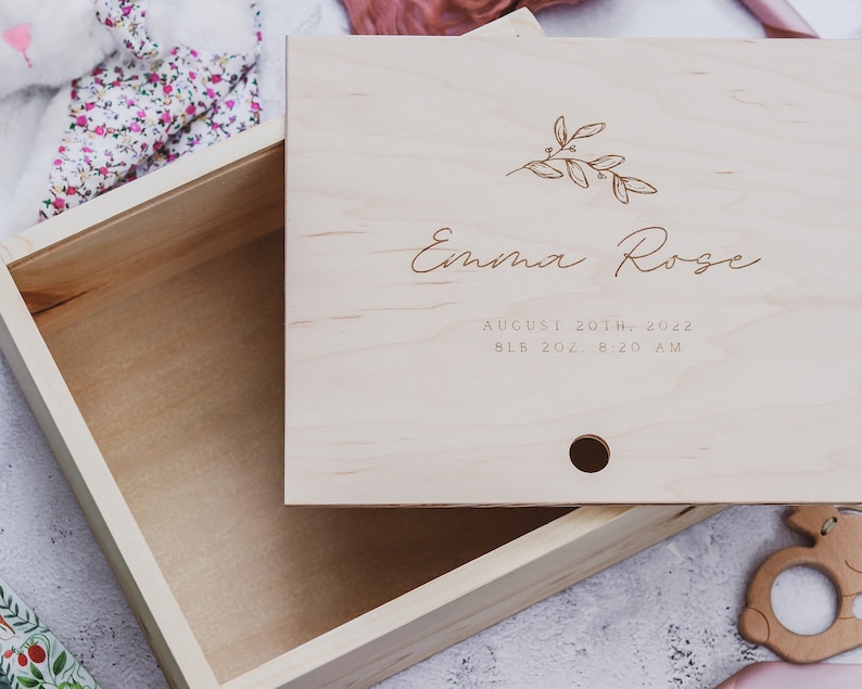 Baby Girl Keepsake Box Baby Treasure Box Personalized New Etsy