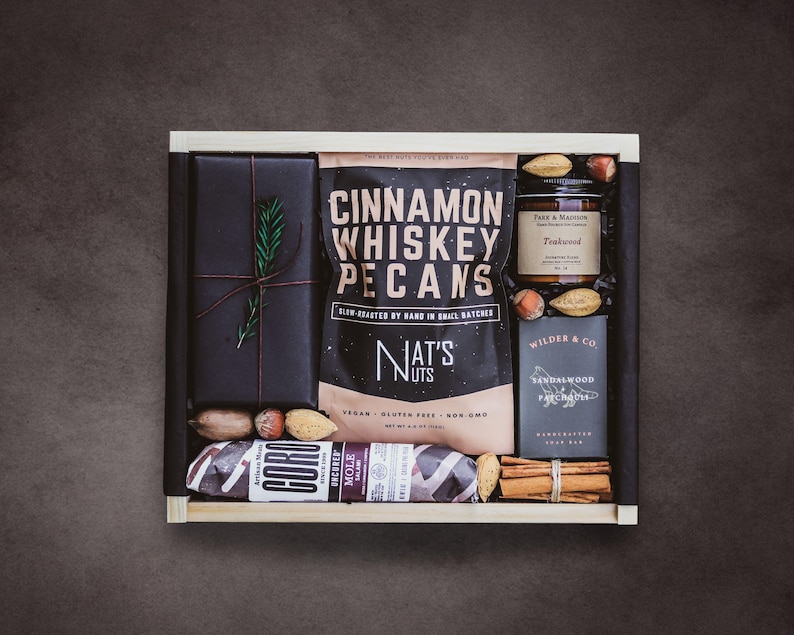 Personalized Gift Box for Him – Luxury Foodie Gift Basket for Clients, Birthdays & Thank You Gifts image 1