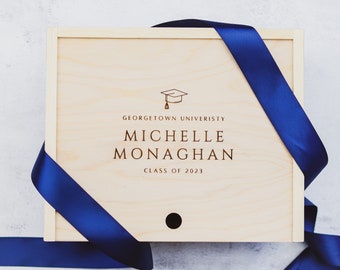 Graduation Keepsake Box, Graduation Gift For Her, Personalized Box, Graduation Gift For Him, Wooden Gift Box, Memory Gift Box, Alumni Gift