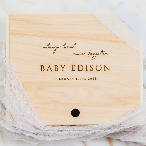 Personalized Baby Memorial Box, Engraved Baby Loss Box, Angel Baby Keepsake Box, Miscarriage Box, Custom Memory Box, Infant Loss Gift