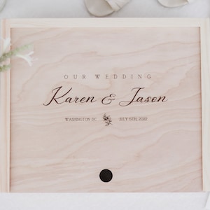 Wedding Day Memory Box, Gift For The Couple, Bridal Gift Box, Personalized Engraved Memory Box, Engagement Gift, Wedding Gift, Keepsake Box