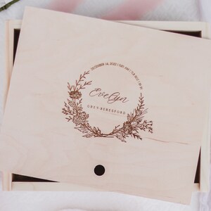 Custom Engraved Baby Box With Name, Handmade Keepsake Box, Baby Treasure Box, Personalized New Baby Girl Box, Wooden Box With Name