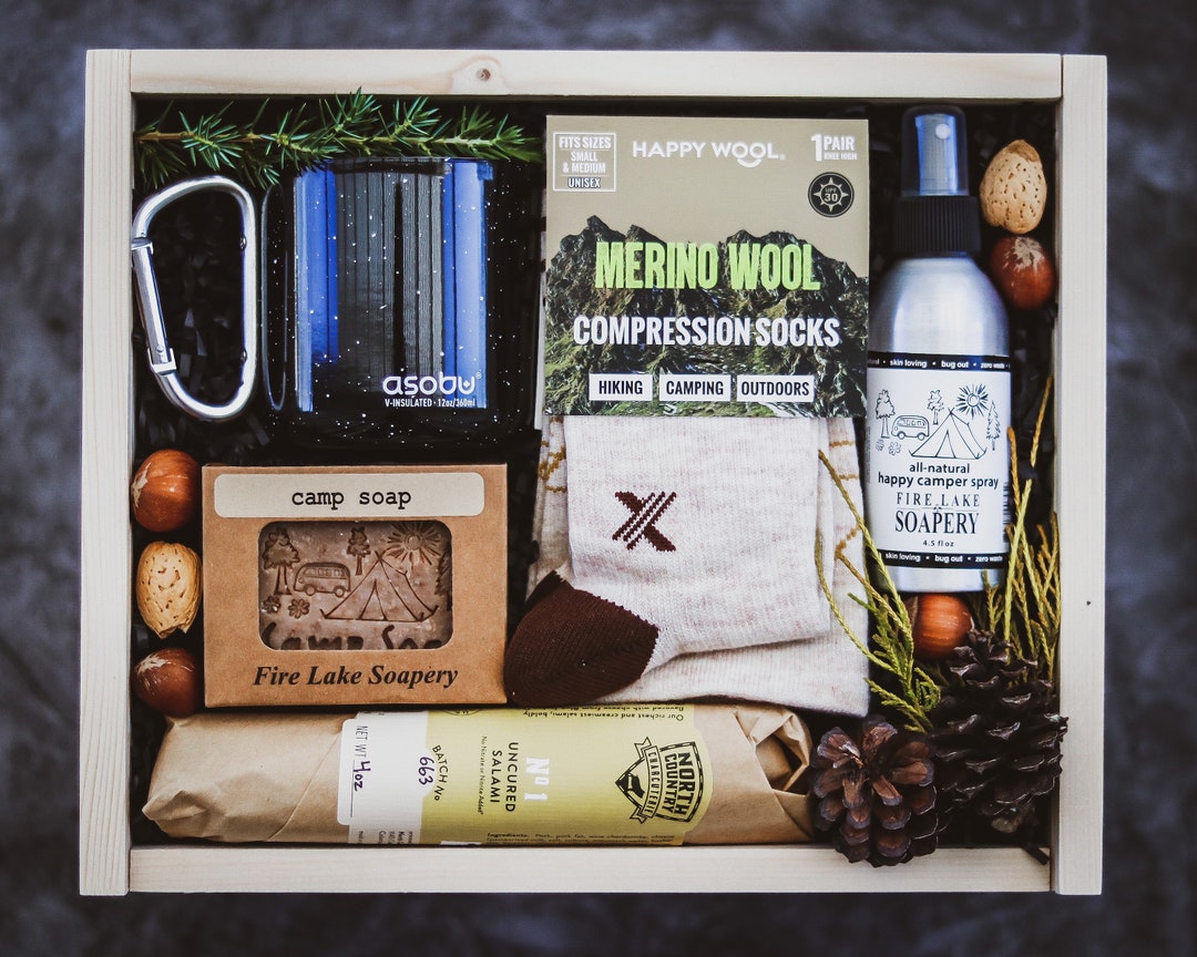 Camping Gift Box Gift for Camper Hiking Gift Box Holiday Etsy