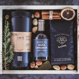 Personalized Coffee Gift Set | Coffee Lover Gift w/ French Press, Artisan Beans & Engraved Wooden Box | Corporate Gift | Client Thank You image 8