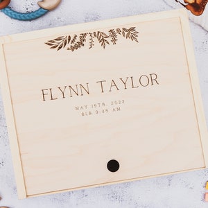Baby Boy Keepsake Box, LARGE Personalized New Baby Box, Baby Treasure Box, Engraved Baby Box, Baby Boy Gift Box, Box with Name