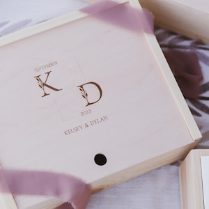 Wedding Day Memory Box, Gift For The Couple, Bridal Gift Box, Personalized Custom Engraved Memory Box, Engagement Gift, Wedding Keepsake Box