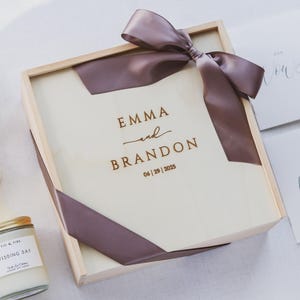Wedding Day Memory Box, Gift For The Couple, Bridal Gift Box, Personalized Engraved Memory Box, Engagement Gift, Wedding Gift, Keepsake Box