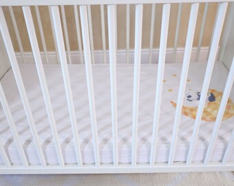 Crib | Crib Sheet with White | Shower Gift | Baby Nursery | Baby Crib Sheet for Boys | White Baby Bedding Sheet | Baby Girl | Baby Boy Gift