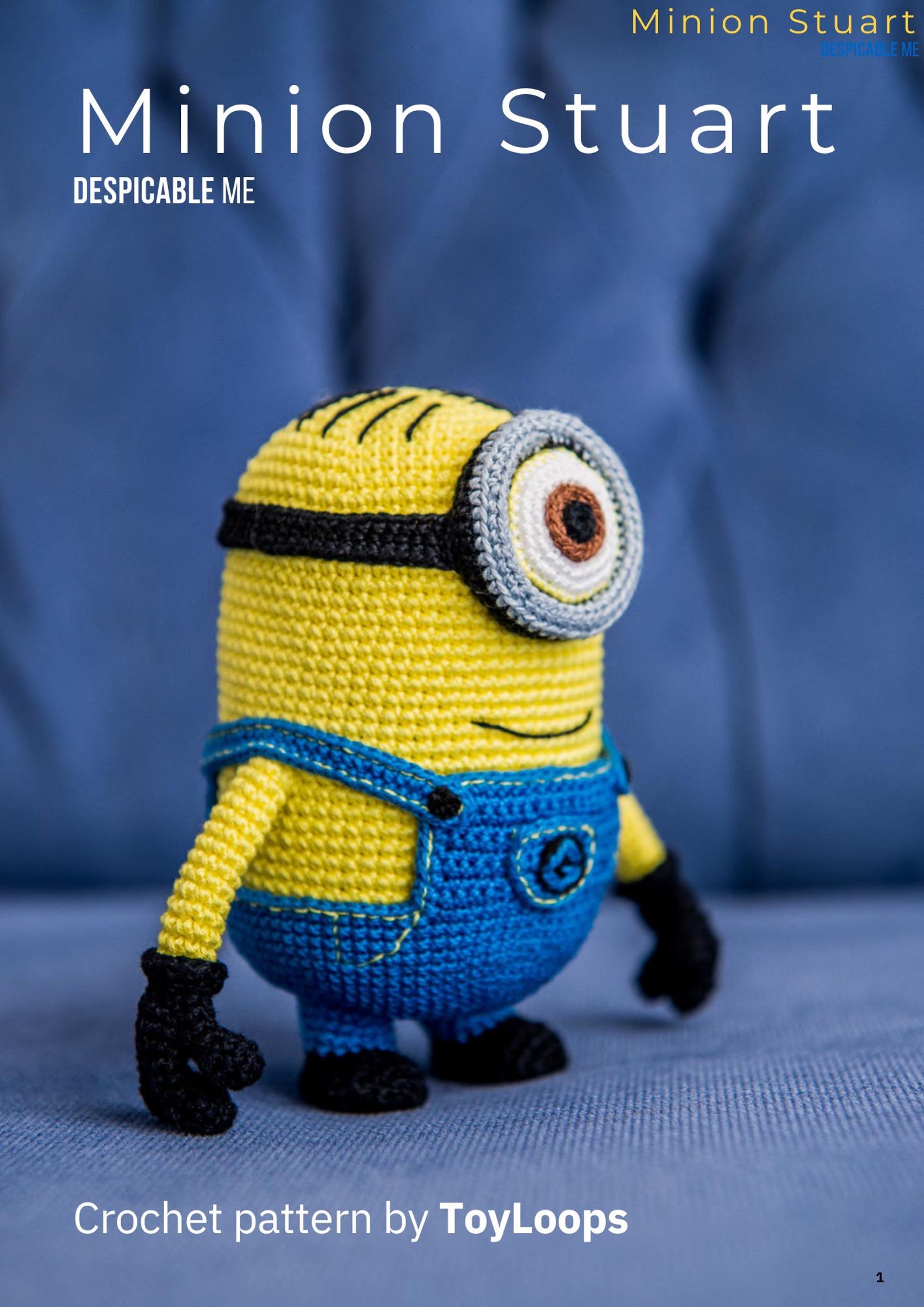 Amigurumi Minion Stuart Pattern PDF - Easy Crochet Instructions ...