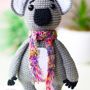 Koala with Scarf Amigurumi PDF Pattern - Crochet Tutorial, Easy Crochet Pattern, Instant Download Bear Pattern, DIY Gift Idea