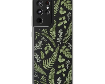 Plant Patterned Clear Phone Cases, Cute birthday gift, botanical phone case, fern phone case, cute phone cases