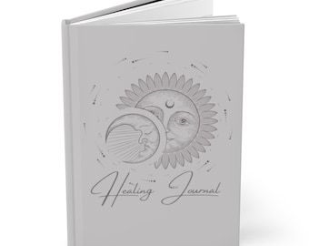 Diario de curación Diario de tapa dura Mate / Diario de cuidado personal / Diario de meditación / Cuaderno de gratitud / Regalo para ella / Diario en blanco