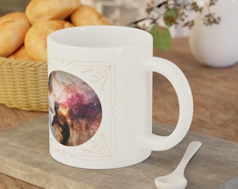 Celestial Ceramic Mugs (11oz15oz20oz), Divine feminine mug, birthday gift, gift for her, mother universe