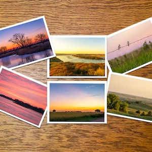 Tarjetas de felicitación con fotos de puesta de sol: juego de 6 o 12 con sobres