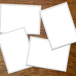 Aangepaste set fotowenskaarten: blanco van binnen, set van 4, 6, 8 of 12 met enveloppen