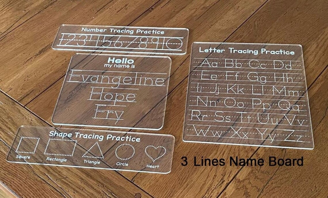 Name Tracing Board Dry Erase Letter Tracing Tracing Board Etsy
