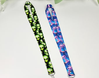 Handgemachtes Alien Lanyards, Ausweishalter und Schlüsselanhänger