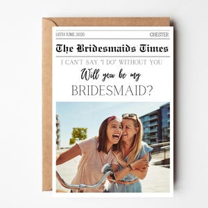 Personalised will you be my bridesmaid card, Bridesmaid proposal card for friend, Bridesmaids card for Sister,Maid of honour card for friend