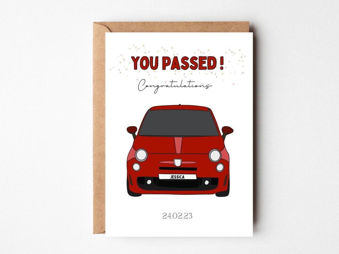 Congratulations on Passing Your Driving Test Card, Personalised ...