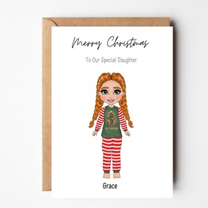 Personalisierte Weihnachtskarte für Tochter, Weihnachtskarte für Tochter, spezielle Tochter Weihnachtskarte, Weihnachtskarte für Enkelin, sie