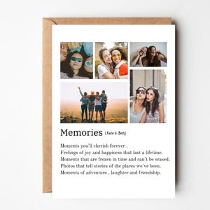 Carte personnalisée pour meilleure amie, carte personnalisée pour ami, carte de collage photo pour soeur, carte personnalisée pour 30 ans, carte pour maman