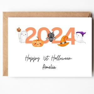 Personalisierte Happy Halloween-Karte, 1. Halloween-Karte für Tochter, Happy 1. Halloween-Karte für Tochter, Babys erste Halloween-Karte, Sohn