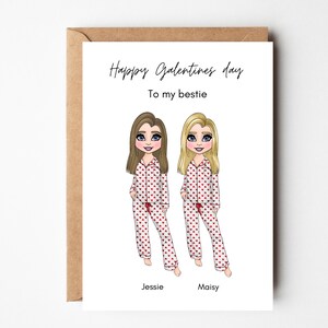 Carte personnalisée Galentines pour meilleure amie, carte Galentines pour meilleure amie, carte Galentines personnalisée pour amie, cadeau Galentines pour elle, maman
