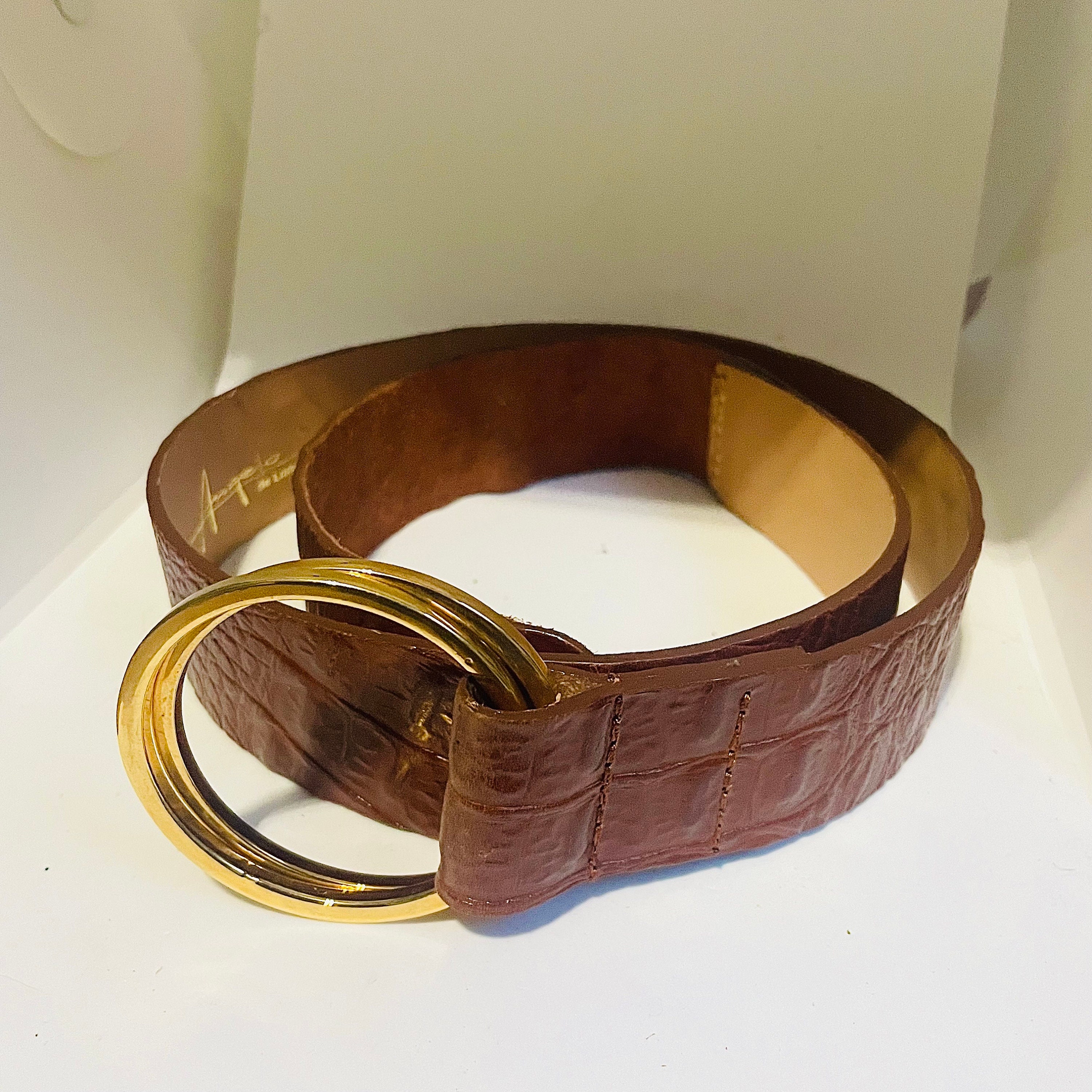 Medusa leather belt