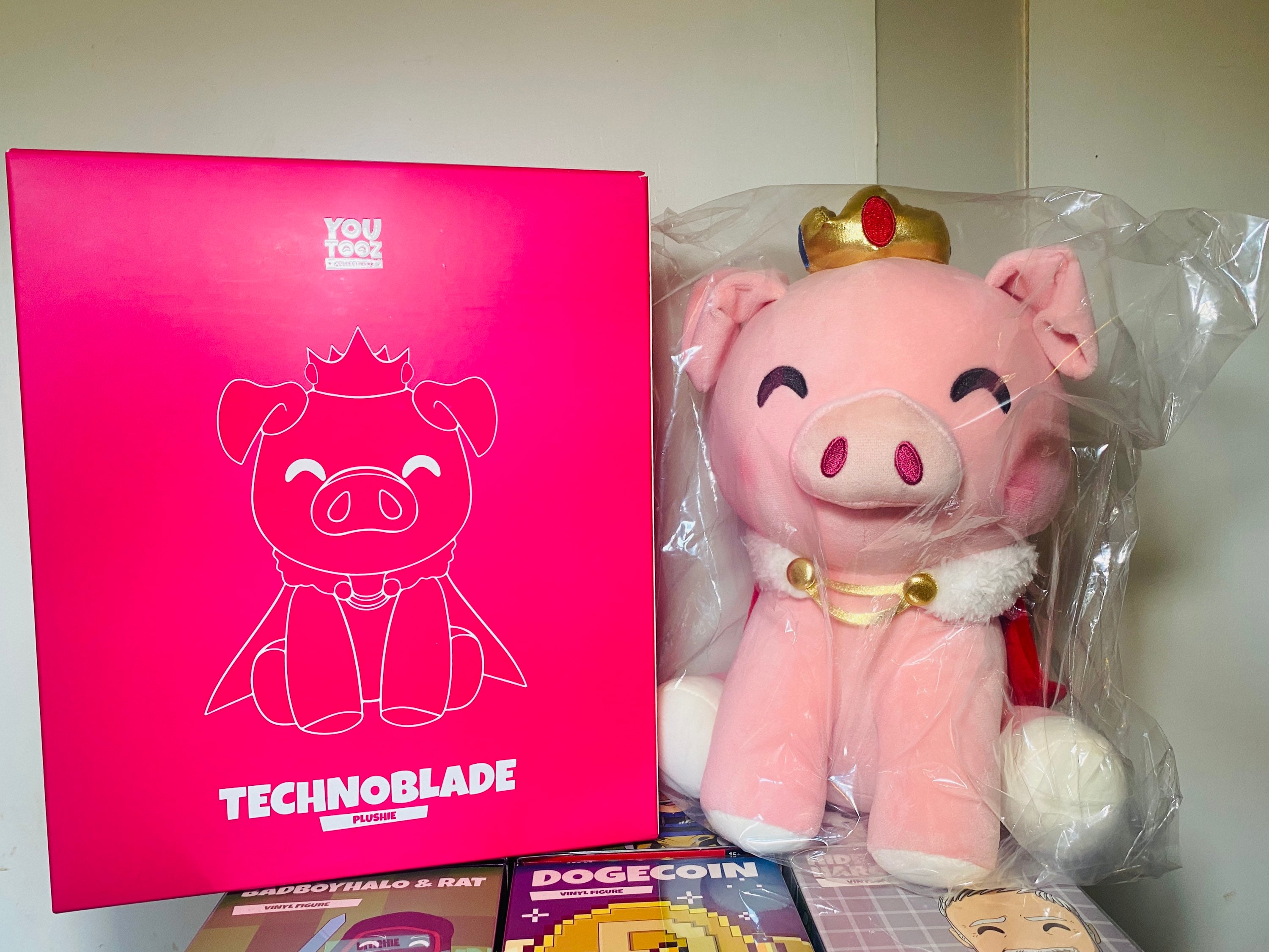 The Technoblade plush I won on Twitter finally arrived today