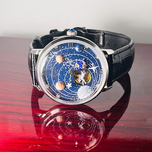 Universe Watch, Moon Watch - Automatic 3D printed dial, handpainted Bluo Astronautical Miyota 5215