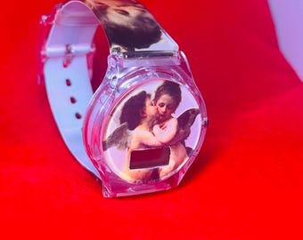 Reloj LCD Timeco Capilla Sixtina japonés ultra raro