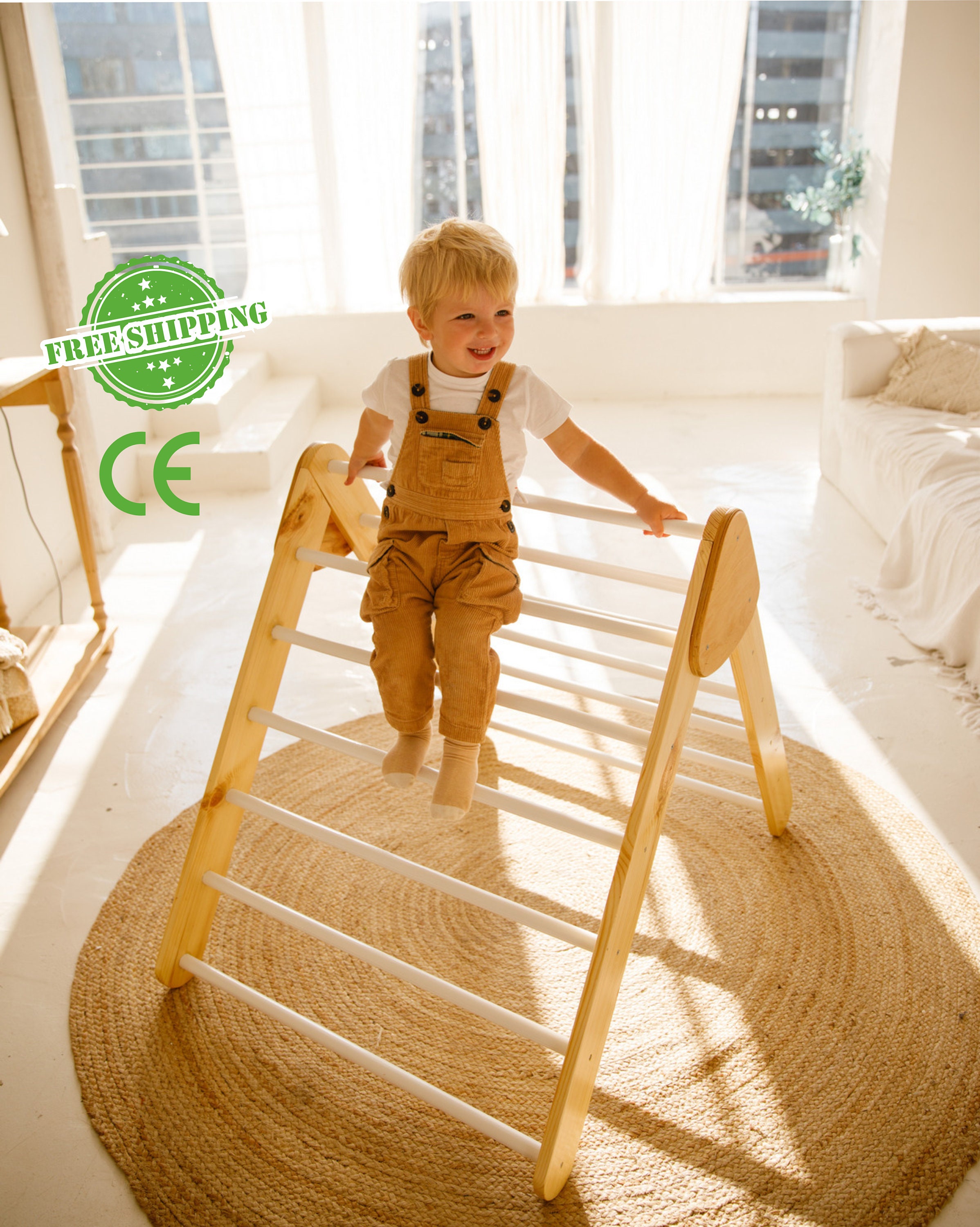 Montessori Triangle Baby Climbing Gym for Toddlers Step Etsy UK