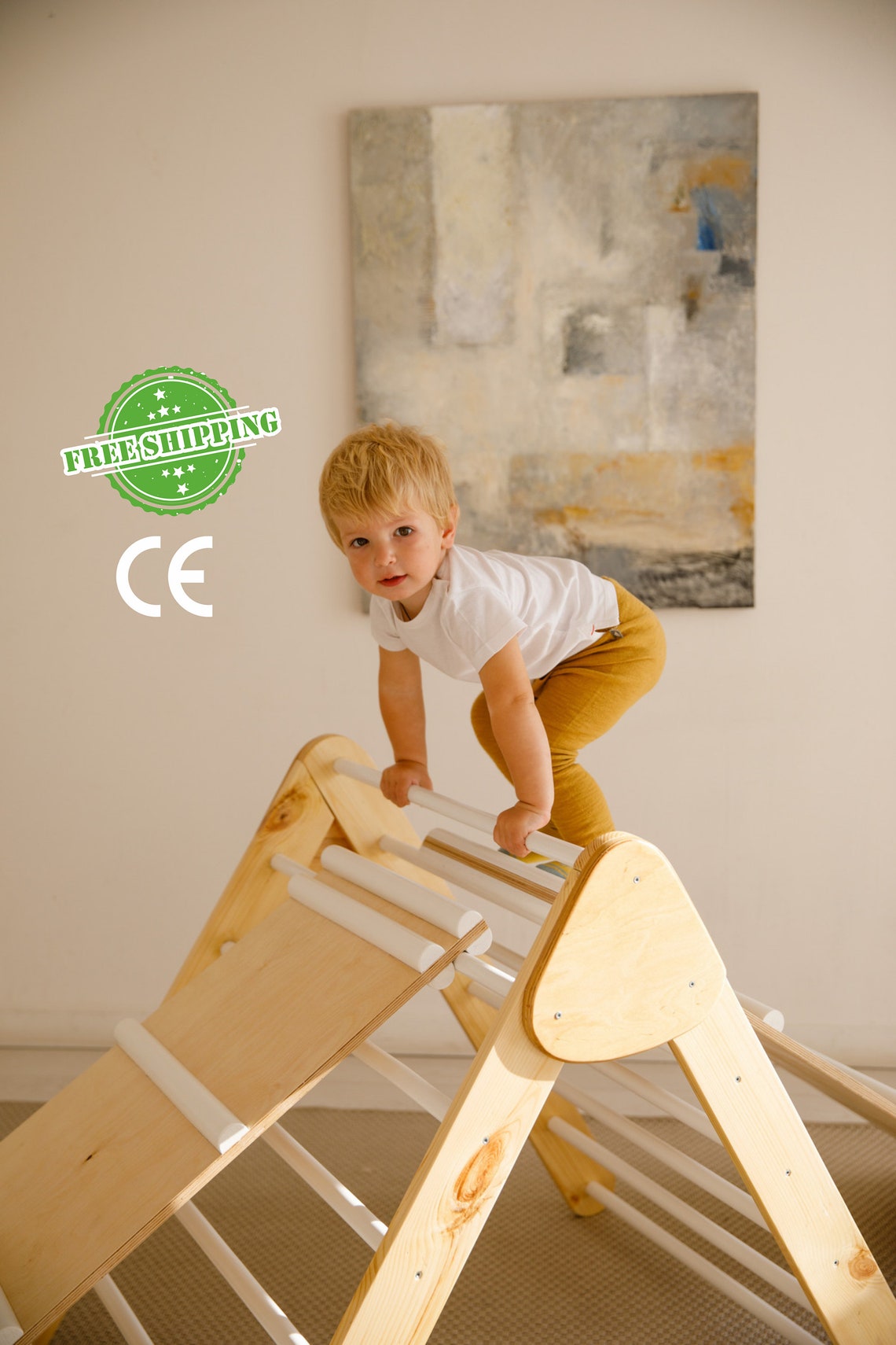 Montessori Triangle Baby Climbing Gym for Toddlers Step Etsy UK