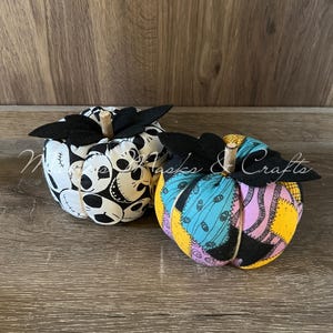 Pumpkin King and Queen Jack Sally Halloween Plush Pumpkins