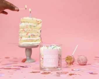 Geburtstagskerze Duftkerze | Geburtstag Geschenke | Regenbogen Jimmie Sprinkled Kerzenglas | Geschenke für Sie oder Ihn