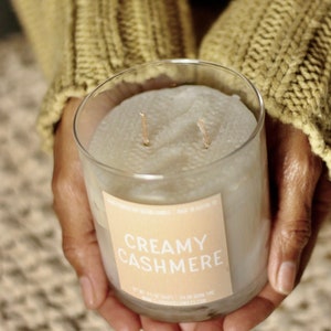 Creamy Cashmere Candle | Warm and Cozy Cashmere Scented Candle | Home Gifts | Soy Homemade Candle