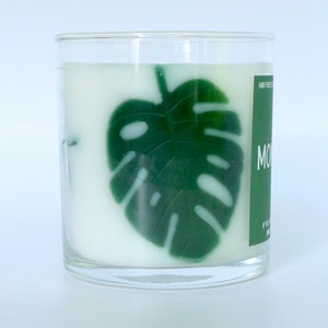 Monstera Leaves Scented Container Candle, Plant Lover Plant Mom Dad, Gifts for Her Him, Earth Month Earth Day, Mother's Day, Monstera Albo image 7