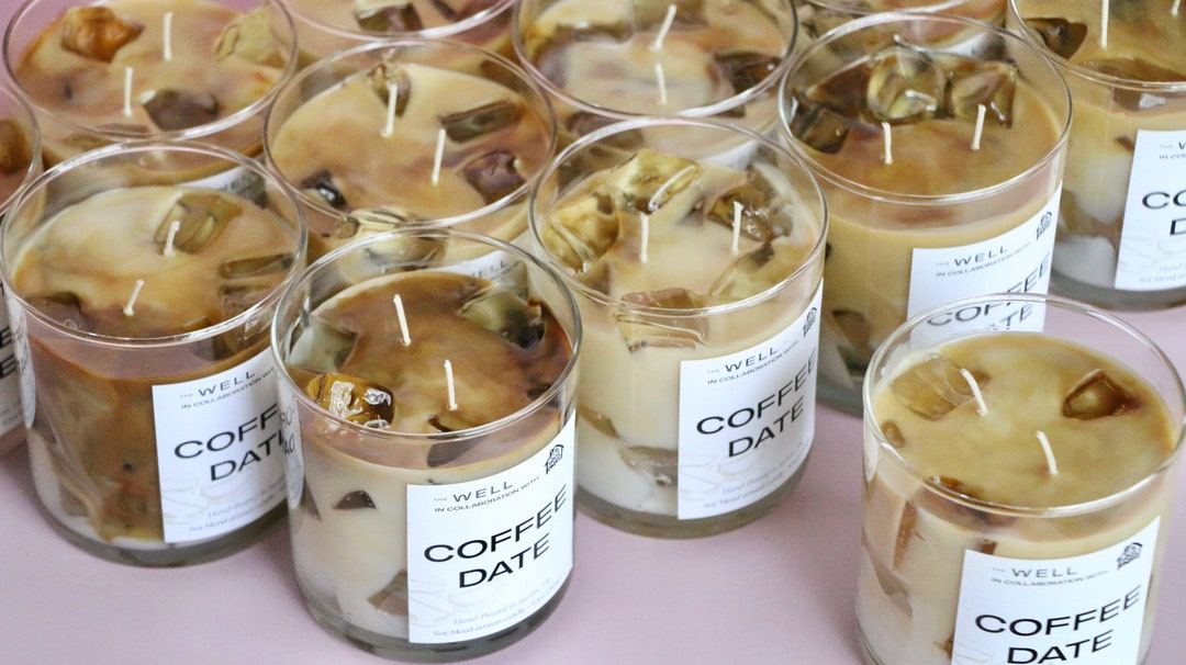 Coffee Date Candle Iced Latte Coffee Scented Handmade Candle Coconut
