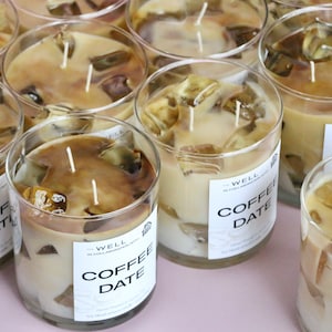 Coffee Date Candle |  Iced Latte Coffee Scented Handmade Candle | Coconut Creamy Iced Coffee Ice Cube Decorative Food Candle