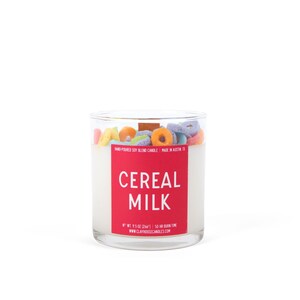 Cereal Milk Cereal Candle, Fruit Loop Bowl Candle, Funny Food Candles, White Elephant Gift, Unique Stocking Stuffer Gifts, Saturday Cartoons image 4