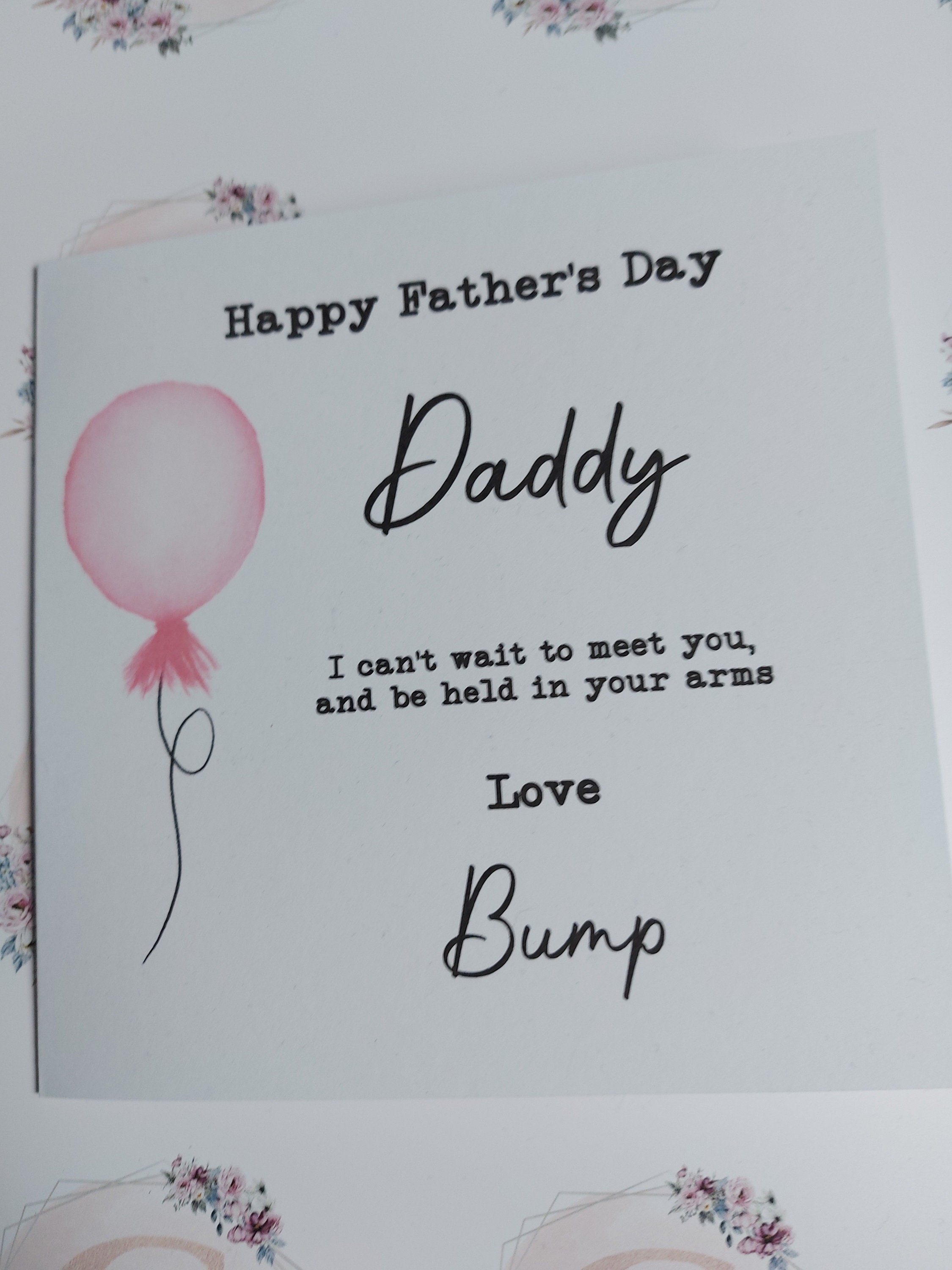 Fathers Day Card From Bump Happy Fathers Day Dad to Be Daddy to Be From